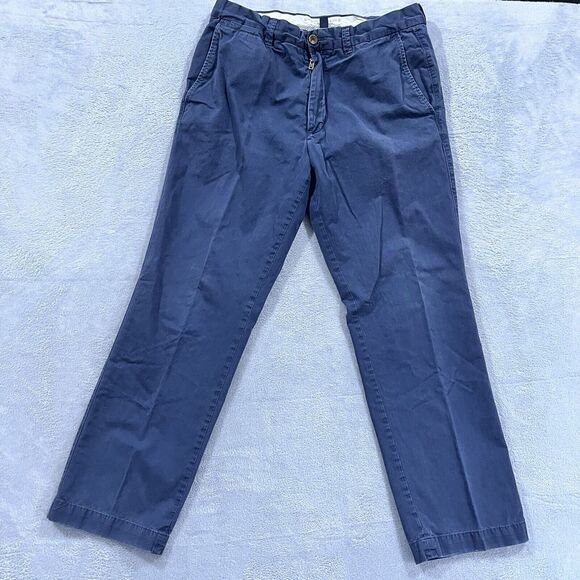 Banana Republic Straight Fit Pants Men's 33x30 Chino Blue‎ Preppy